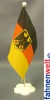 Deutschland mit Adler Tisch-Fahne gedruckt | 22.5 x 15 cm mit Blumenfuss