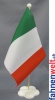 Italien Tisch-Fahne gedruckt | 22.5 x 15 cm mit Blumenfuss