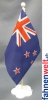 Neuseeland Tisch-Fahne gedruckt | 22.5 x 15 cm mit Blumenfuss