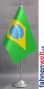 Brasilien Tisch-Fahne DeLuxe ohne Stnder | 15.5  x 24 cm