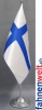 Finnland Tisch-Fahne DeLuxe ohne Stnder | 15.5  x 24 cm