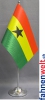 Ghana Tisch-Fahne DeLuxe ohne Stnder | 15.5  x 24 cm