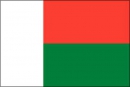 Madagaskar Tisch-Fahne DeLuxe ohne Stnder | 15.5  x 24 cm