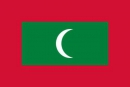 Malediven Tisch-Fahne DeLuxe ohne Stnder | 15.5  x 24 cm