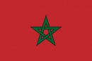 Marokko Tisch-Fahne DeLuxe ohne Stnder | 15.5  x 24 cm