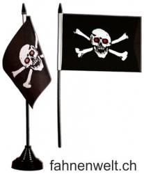 Pirat mit roten Augen Tisch-Fahne gedruckt | 10 x 15 cm