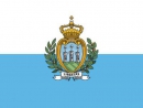 San Marino Tisch-Fahne DeLuxe ohne Stnder | 15.5  x 24 cm