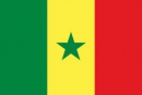 Senegal Tisch-Fahne DeLuxe ohne Stnder | 15.5  x 24 cm