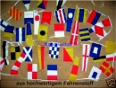 Nautische Fahnenkette aus hochwertigem Stoff mit Flaggenalphabet und Zahlenwimpel gedruckt | 40 Wimp